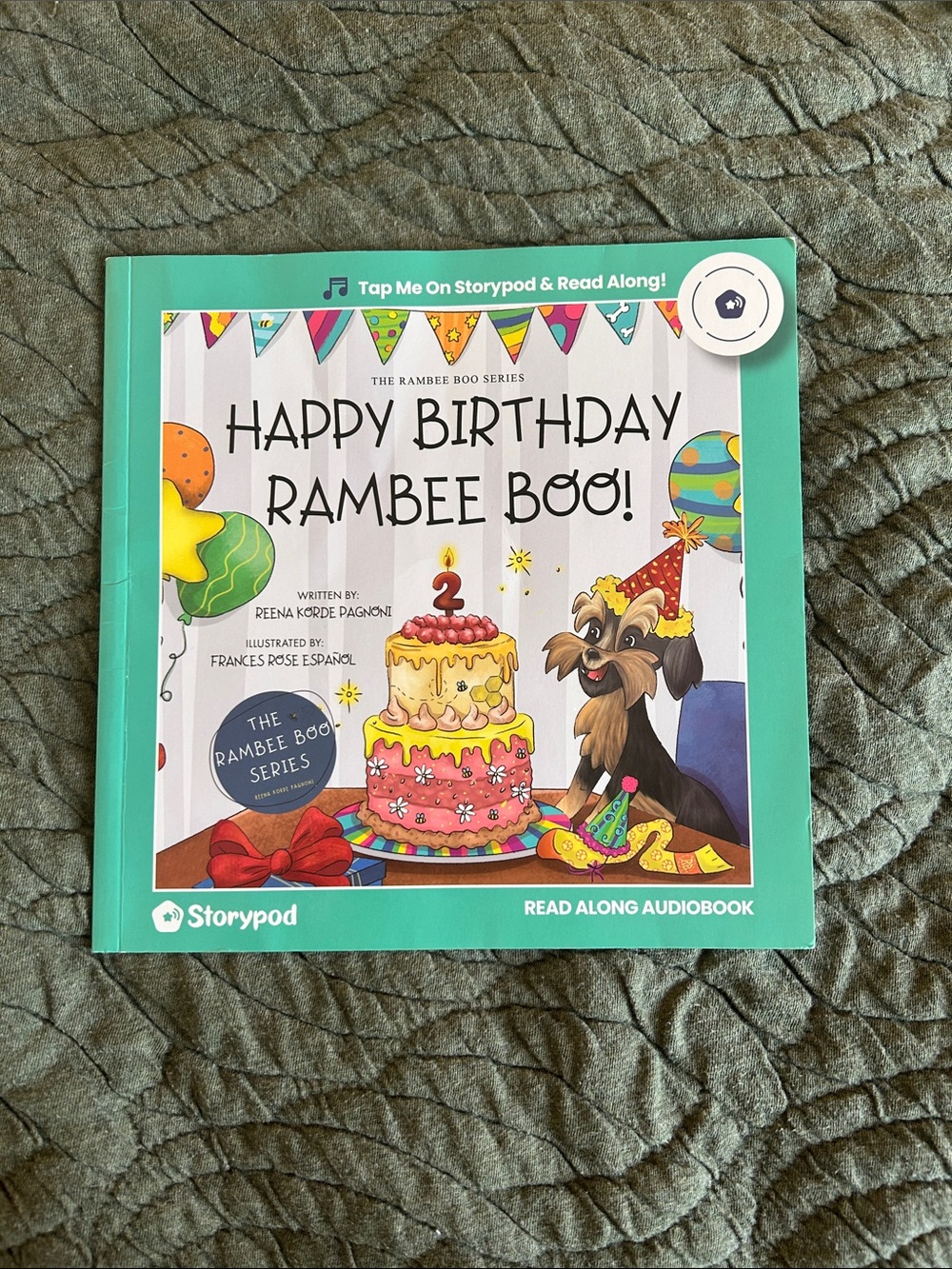 Happy Birthday Rambee Boo! Storypod Read-Along Book - Teal Cover